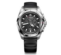 Victorinox I.N.O.X Chrono Ø 43 mm Reloj de Pulsera de Hombre, Swiss Made, Cuarzo analógico, Sumergible hasta 200 m, Pulsera de Caucho, Negro