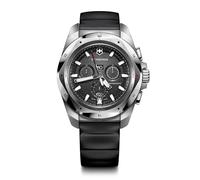 Victorinox I.N.O.X Chrono Ø 43 mm Reloj de Pulsera de Hombre, Swiss Made, Cuarzo analógico, Sumergible hasta 200 m, Pulsera de Caucho, Negro