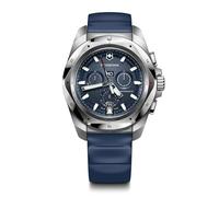 Victorinox I.N.O.X Chrono Ø 43 mm Reloj de Pulsera de Hombre, Swiss Made, Cuarzo analógico, Sumergible hasta 200 m, Pulsera de Caucho, Azul