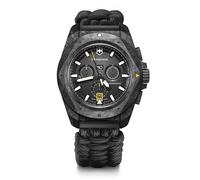 Victorinox I.N.O.X Chrono Ø 43 mm Reloj de Pulsera de Hombre, Swiss Made, Cuarzo analógico, Sumergible hasta 200 m, Pulsera de Caucho/Paracord, Negro