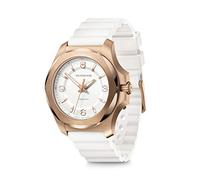 Victorinox I.N.O.X V Ø 37 mm Reloj de Pulsera de Mujer, Swiss Made, Cuarzo analógico, Sumergible hasta 100 m, Cristal de Zafiro, Blanco/Dorado Rosa
