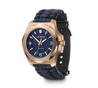 Victorinox I.N.O.X. V Ø 37 mm Reloj de Pulsera de Mujer, Swiss Made, Cuarzo analógico, Sumergible hasta 100 m, Cristal de Zafiro, Pulsera de Paracord, Azul