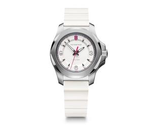Victorinox I.N.O.X V Ø 37 mm Reloj de Pulsera de Mujer, Swiss Made, Cuarzo analógico, Sumergible hasta 100 m, Cristal de Zafiro, Blanco