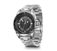 Victorinox Journey 1884 Ø 43 mm Reloj de Pulsera automático de Hombre, Swiss Made, automático, Sumergible hasta 200 m, Cristal de Zafiro, Pulsera de Acero Inoxidable, Negro/Plateado