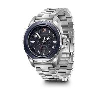 Victorinox Journey 1884 Ø 43 mm Reloj de Pulsera de Hombre, Swiss Made, Cuarzo analógico, Sumergible hasta 200 m, Pulsera de Acero Inoxidable, Azul/Plateado