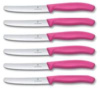 Victorinox Mástil de tomate y mesa de plástico, rosa, 6 unidades, color rosa