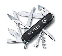 Victorinox Multitool Huntsman 1.3713 - 15 funciones, negro, acero inoxidable, mango de violonchelo, regalo para hombres y mujeres