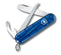 Victorinox Navaja multiusos My First Victorinox, 9 funciones, hoja sin punta, azul transparente