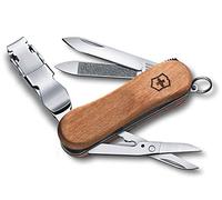 Victorinox V06461.63B1 Navaja Pequeña Nail Clip Wood 580, Blister, marrón, S