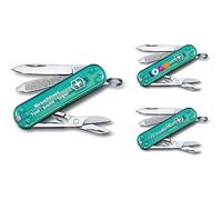Victorinox Navaja Classic SD Con Impresión Deseada en La Cáscara I Regalo para Hombres Mujer Zum Cumpleaños I 7 Funciones Tropical Surf 0.6223 (Turquesa Transparente)