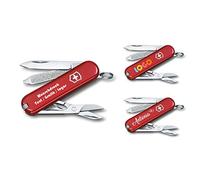 Victorinox Navaja Classic SD Con Impresión Deseada en La Cáscara I Regalo para Hombres Mujer Zum Cumpleaños I 7 Funciones Style Icon 0.6223.G (Rojo)