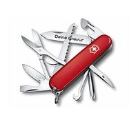 Victorinox Navaja de bolsillo Fieldmaster con grabado en la hoja I regalo para hombres mujeres I cumpleaños I navaja suiza personalizada con 15 funciones 1.4713