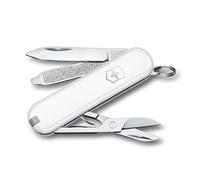 Victorinox Navaja Suiza Classic SD, 7 Funciones, Tijeras, Lima, Blanca | Multiuso de bolsillo de 58 mm ideal para EDC con hoja, pinzas y palillo. Herramienta compacta fabricada en Suiza