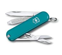 Victorinox Navaja Suiza Classic SD 7 Funciones Tijeras Lima Llavero | Herramienta compacta ideal para abrir paquetes y uso diario con hoja, lima, tijeras y pinzas. Hecha en Suiza.