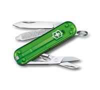 Victorinox Navaja Suiza Classic SD, Multiuso con 7 Funciones, Verde | Herramienta de bolsillo con hoja pequeña, tijeras y lima para uso diario, camping y viajes. 58 mm, Hecha en Suiza