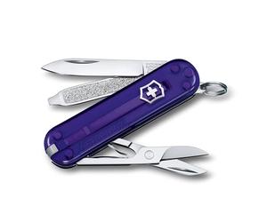Victorinox Navaja Suiza Classic SD, Multiusos, 7 Funciones, 58 mm, Indigo | Herramienta EDC con tijeras, lima y hoja pequeña. Ideal para senderismo, viaje y uso diario. Hecha en Suiza.