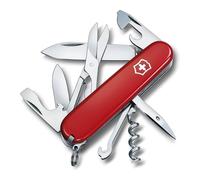 Victorinox Navaja Suiza Climber con 14 Funciones y Tijeras - Roja | Herramienta compacta para montañismo y senderismo con sacacorchos, hoja de 59 mm y gancho multiuso. Swiss Made.