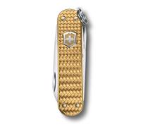 VICTORINOX Navaja suiza de bolsillo Classic Precious Alox, 5 funciones, Hecha en Suiza, multiherramienta con tijeras, destornillador, llavero, in stuche de regalo