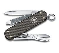 VICTORINOX Navaja suiza de bolsillo Classic Precious Alox, 5 funciones, Hecha en Suiza, multiherramienta con tijeras, destornillador, llavero, in stuche de regalo