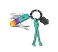 Victorinox Navaja suiza de bolsillo Classic SD, 7 funciones, Hecha en Suiza, multiherramienta para mujer, llavero, incl. estuche de regalo, Sydney Style (turquesa, lila)