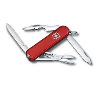 Victorinox Navaja suiza de bolsillo Rambler, pequeña, 10 funciones, Hecha en Suiza, multiherramienta con destornillador Phillips, tijeras, rojo
