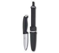 Victorinox Navaja suiza de bolsillo Venture, 5 funciones, Hecha en Suiza, navaja deportiva de hoja fija incl. hoja de 10,5 cm y agujero hexagonal, espiga completa, negro