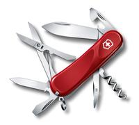 Victorinox Navaja Suiza Evolution 14 con 14 Funciones y Tijeras, Roja | Multiusos para senderismo con hoja grande, sacacorchos y lima de uñas de 85 mm en material ABS/Cellidor. Swiss Made