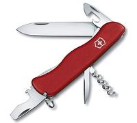 Victorinox Navaja Suiza Picknicker, Navaja de Bolsillo, 11 Funciones, Roja | Hoja grande bloqueable y abrebotellas para picnic, camping y outdoor, 111 mm, mango ergonómico, Swiss Made