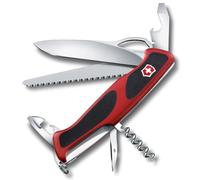 Victorinox Navaja Suiza Ranger Grip 79, 12 Funciones, Sierra de Madera | Multiusos para outdoor y supervivencia con hoja de bloqueo a una mano y cacha antideslizante, 130 mm. Swiss Made.