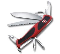 Victorinox Navaja Suiza Rangergrip 78, 12 Funciones, Sierra de Madera | Multiusos para outdoor y camping con hoja de bloqueo a una mano, 130 mm y mango antideslizante. Hecha en Suiza.