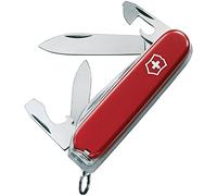 Victorinox Navaja Suiza Recruit, Cuchillo de Bolsillo, 10 Funciones, Roja