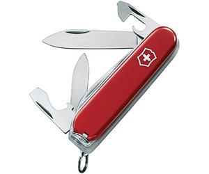 Victorinox Navaja Suiza Recruit, Cuchillo de Bolsillo, 10 Funciones, Roja