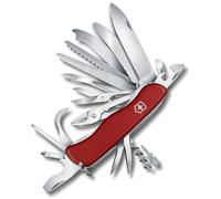 Victorinox Navaja Suiza Work Champ XL, Navaja de Bolsillo, 31 Funciones | Alicate de punta fina, tijeras y sierra para metal. Ideal para camping, bricolaje y outdoor, 111 mm, rojo, Swiss Made