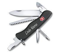 Victorinox Navaja Trailmaster con Petición Presión en La Cáscara I Regalo para Hombres Mujer I para Cumpleaños I Suiza Navaja Personalizada con 12 Funciones 0.8463 - Negro, 111 x 31 x 18 mm