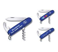 Victorinox Navaja Waiter con Impresión Deseada en La Cáscara I Regalo para Hombres Mujer I para Cumpleaños I Suiza Navaja Personalizada con 9 Funciones 0.3303 - Azul, 84x23x12mm