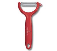 Victorinox Pelador de tomate y kiwi, con filo dentado y corte bidireccional, inoxidable, apto para el lavavajillas y de color rojo