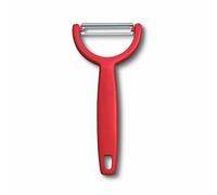 Victorinox Pelador Ypso, pelador para verduras, frutas, filo serrado, doble filo, extra afilado, Swiss Made, rojo