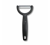 Victorinox Pelador Ypso, pelador para verduras, frutas, filo serrado, doble filo, extra afilado, Swiss Made, negro