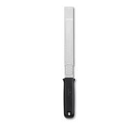 Victorinox Rallador Zester, 20 cm, Acero Inoxidable, Mango Negro | Ideal para cítricos, chocolate y quesos duros con pie de silicona antideslizante y protector de hoja. Swiss Made