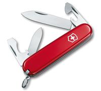 Victorinox Recruit, Navaja Multiuso Suiza, Cuchillo bolsillo, Regalo, 10 Funciones, Hoja grande, Abrelatas
