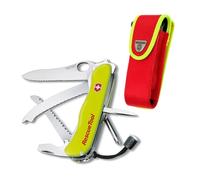 Victorinox Rescue Tool Navaja con 15 funciones, incluyendo sierra cortavidrio y rompecristales, color amarillo fluorescente