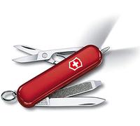 Victorinox Signature Lite Navaja Suiza Multiusos, 7 Funciones y Luz LED | Navaja de bolsillo compacta con tijeras, bolígrafo presurizado y linterna para uso diario y llavero, Swiss Made