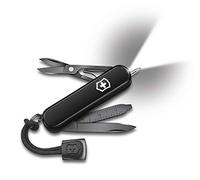Victorinox, Signature Lite Onyx Black, Navaja Multiuso Suiza, Cuchillo bolsillo, Regalo, 9 Funciones, Hoja pequeña, Righello (cm)