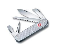 Victorinox Swiss Army 7 Navaja Suiza de Bolsillo 7 Funciones Sierra Alox | Navaja multiusos con hoja de gancho y sierra de madera para supervivencia y camping, 93 mm, color plata, hecha en Suiza