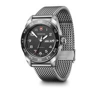 VICTORINOX Swiss Army Reloj de pulsera para hombre, cuarzo, analógico, impermeable, caja de acero inoxidable, pulsera de acero inoxidable, correa de cuero, reemplazo de correa, marca, regalo