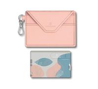 VICTORINOX Swiss Card Classic, 10 funciones, Hecha en Suiza, multiherramienta para mujer, incl. tarjetero con llavero, Paris Style (rosa, azul)