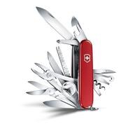 Victorinox Swiss Champ, Swiss Army Knife, Navaja suiza multiusos con 33 funciones, incluyendo alicates combinados, alfiler, alicates y tijeras, de color rojo