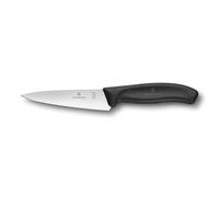 Victorinox Swiss Classic, cuchillo de trinchar profesional, hoja extra afilada, afilado recto, 12 cm, mango de plástico, acero inoxidable, negro