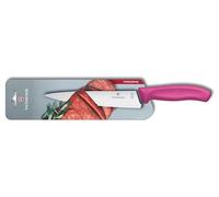 Victorinox Swiss Classic, Cuchillo de trinchar profesional, hoja extra afilada, afilado recto, 19 cm, mango de plástico, acero inoxidable, Rosa