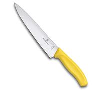 Victorinox Swiss Classic, Cuchillo de trinchar profesional, hoja extra afilada, afilado recto, 19 cm, mango de plástico, acero inoxidable, Amarillo